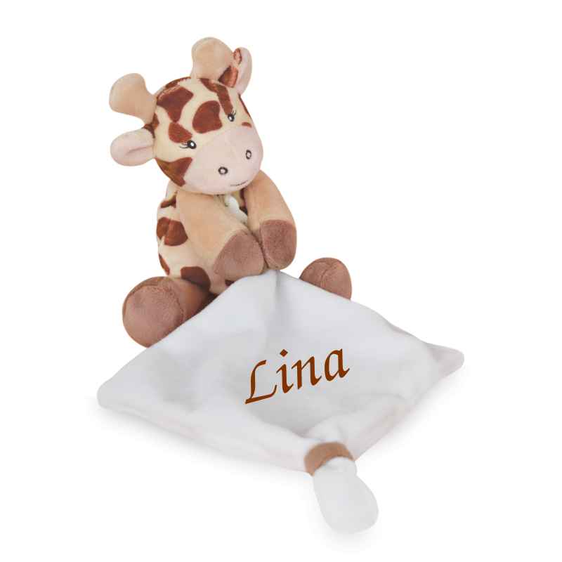  - tikou the giraffe - plush with comforter brown 23 cm 
